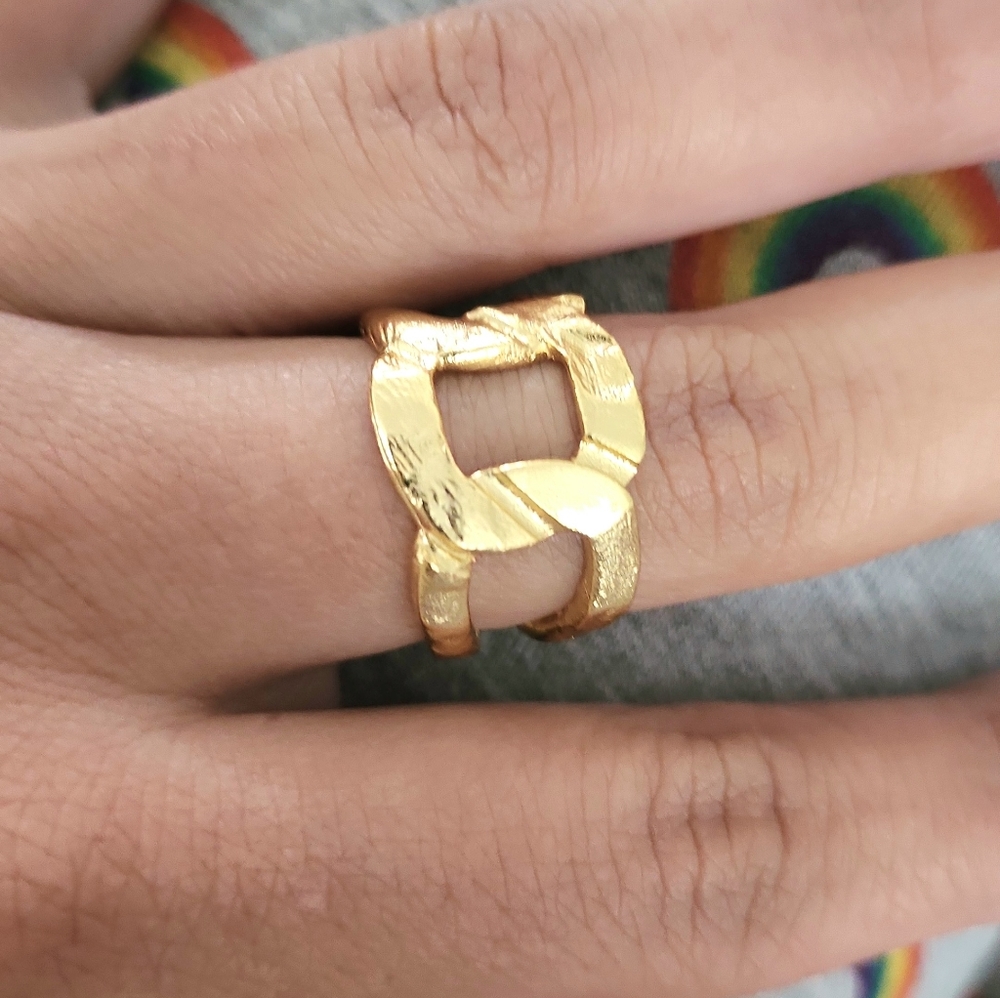 New, 18k gold, 925 silver adjustable rings